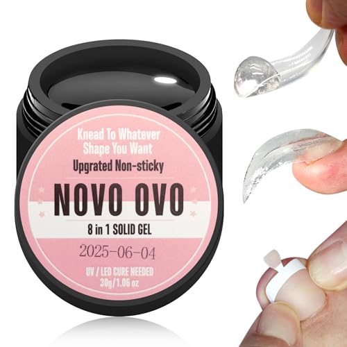 NOVO OVO Nicht klebriger fester UV Nagel Gel Kleber zum Künstliche Nägel Aufkleben weiches Falsche Nagelspitzen, Stark,Langlebig, 3D Acryl Skulptur für Dekoration Knie mit Hand 30g NOVO OVO Nicht klebriger fester UV Nagel Gel Kleber zum Künstliche Nägel Aufkleben weiches Falsche Nagelspitzen, Stark,Langlebig, 3D Acryl Skulptur für Dekoration Knie mit Hand 30g von NOVO OVO
