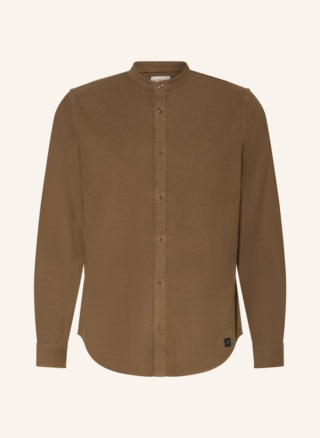 Nowadays Cordhemd Regular Fit Mit Stehkragen braun von NOWADAYS