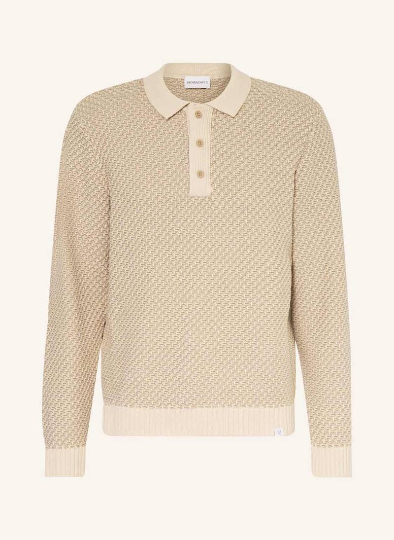 Nowadays Strick-Poloshirt beige von NOWADAYS