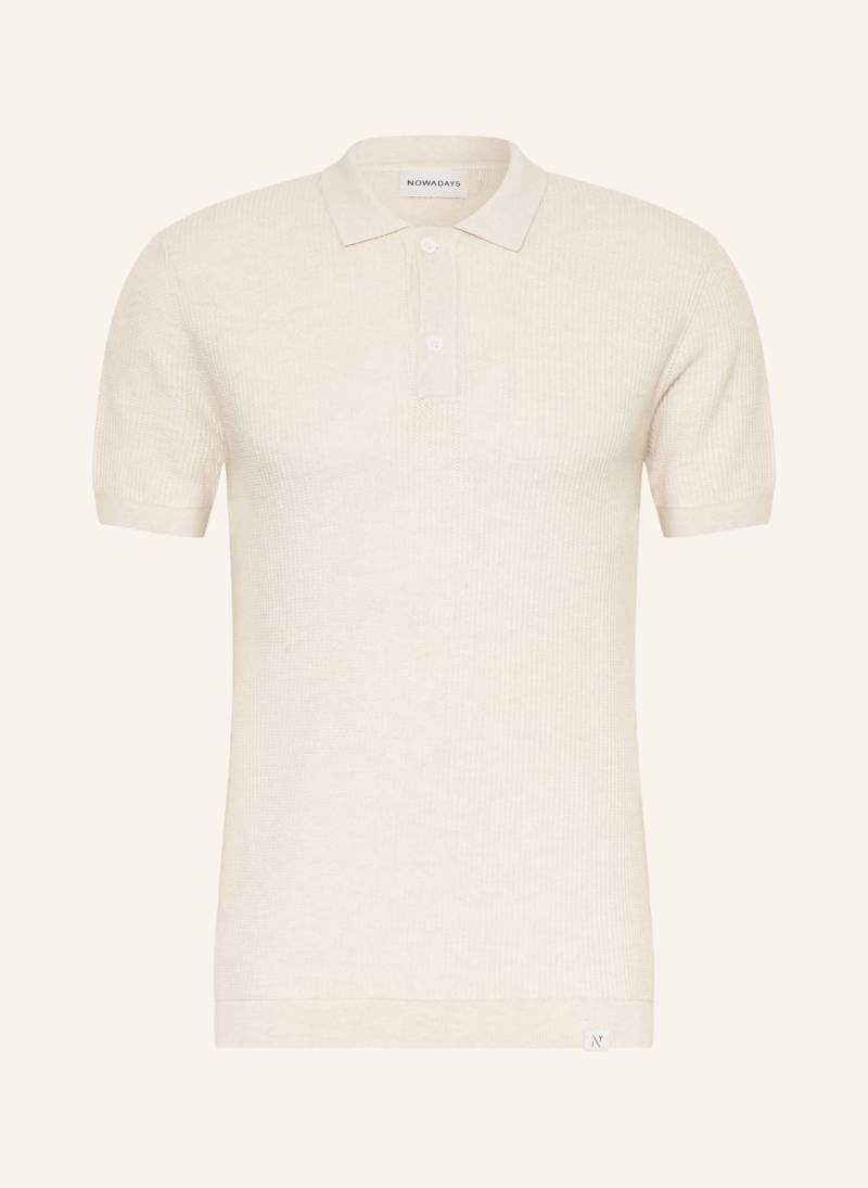 Nowadays Strick-Poloshirt beige von NOWADAYS