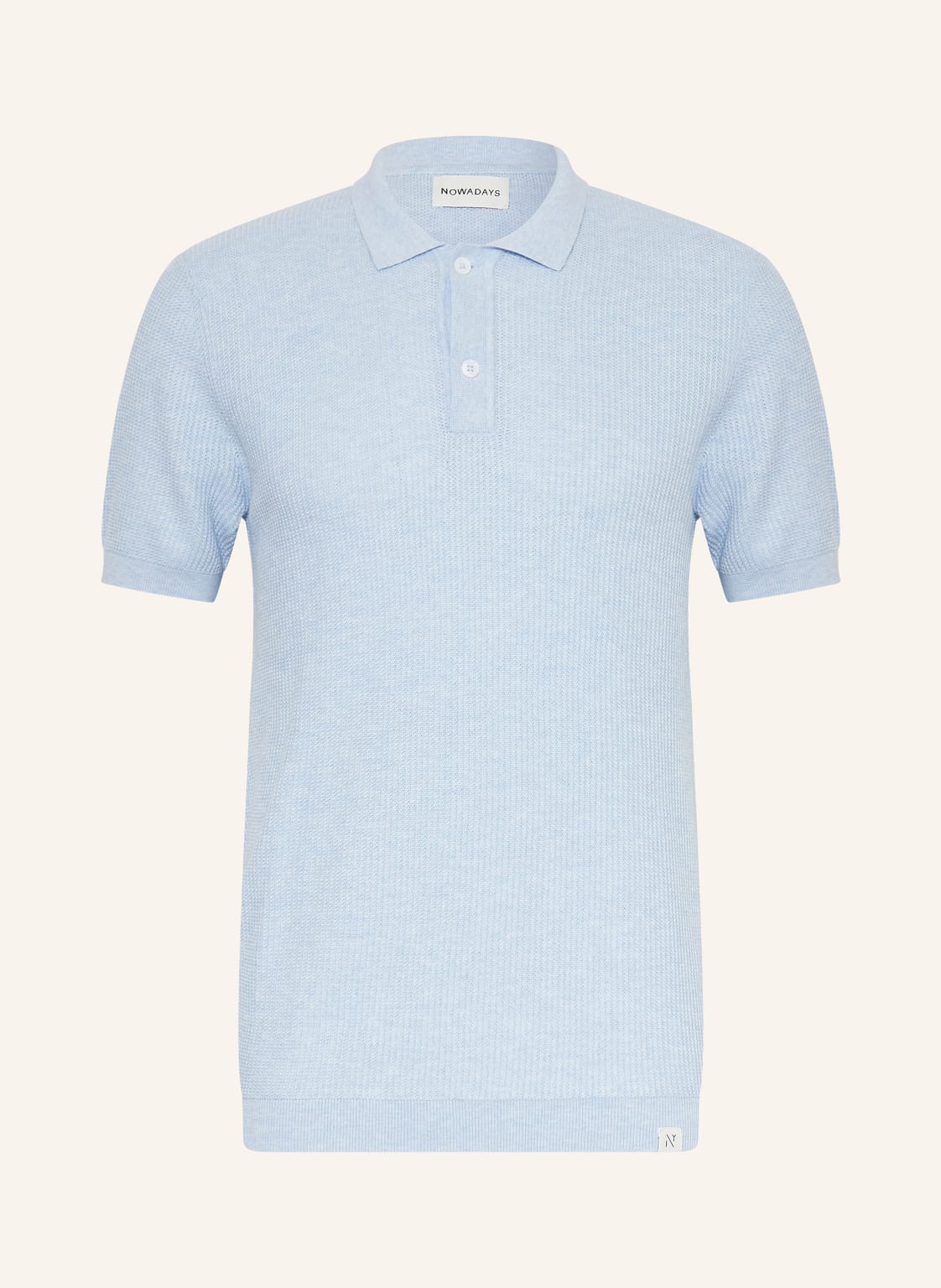 Nowadays Strick-Poloshirt blau von NOWADAYS