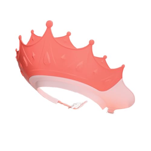 1 Stück Duschhaube Kinder Baby Verstellbare Krone-Form Haare, Duschhaube Kinder, Haarwaschhilfe Kinder Baby Haare Waschen Schutz (Krone Rot) von NOXYZA