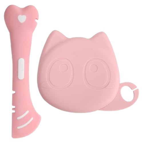 Deckel und Löffel für Katzenfutter,1 pcs Set,Tierfutter-Dosendeckel für Hunde- und Katzenfutterdosen,Niedlich geformter Löffel,Dosenöffner,für Haustiere Katzen Hund Tiernassfutter Futterdose von NOXYZA