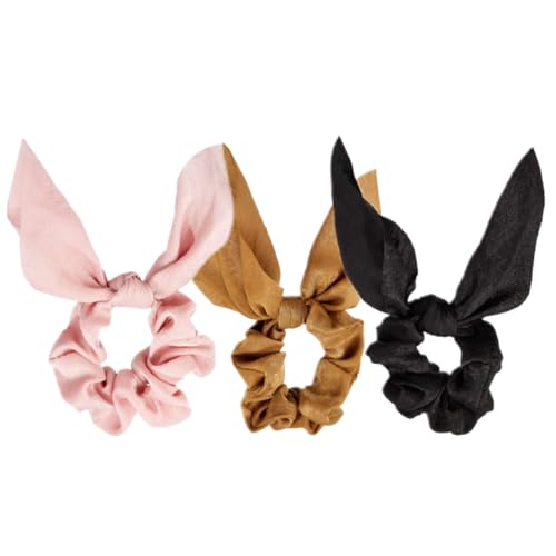 Haargummis Scrunchies für Damen,3 Stück,Weiche Seile Pferdeschwanzhalter Frauen Haarschmuck,Haargummis Geschenk für Damen und Mädchen von NOXYZA