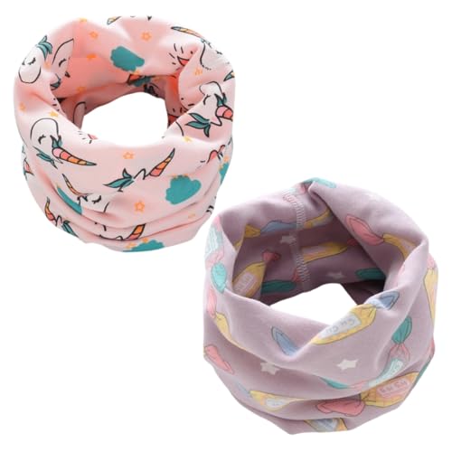 Loop Schal Kinder,2 Stück,Baby Loop Halswärmer,O Ring Neck Warmer Loop Schals Halstuch,Baumwolle Herbst Winter Schal,für Mädchen und Junge von NOXYZA