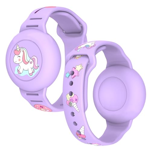 Waterproof AirTag Armbänder für Kinder, Kompatibel mit Air Tag Finders mit weichem Silikon, Anti Lost GPS Item Finders Case Cover für Kinder von NOXYZA