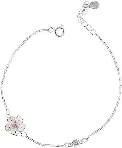 NOYOTA Armbänder Schmuck, verstellbares Sterlingsilber-Armband, Frauen 925 Sterlingsilber-Armband verstellbares Kirschblüten-Armband Damen-Silber-Armband-Mode-Sterlingsilber-Jewell NOYOTA Armbänder Schmuck, verstellbares Sterlingsilber-Armband, Frauen 925 Sterlingsilber-Armband verstellbares Kirschblüten-Armband Damen-Silber-Armband-Mode-Sterlingsilber-Jewell von NOYOTA