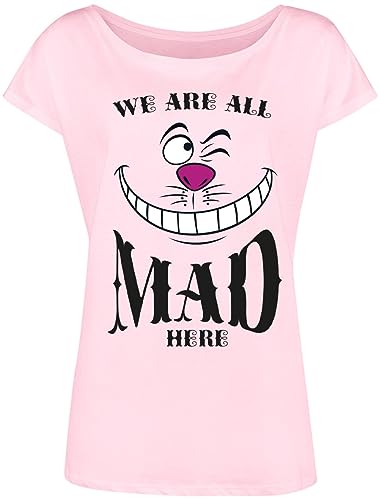Alice in Wonderland Cheshire Cat Pink Madness Damen Loose Shirt lightpink, Größe:L von NP Nastrovje Potsdam