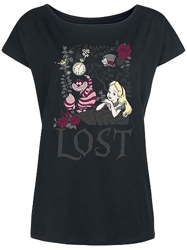 Alice in Wonderland Lost Damen Loose Shirt schwarz, Größe:S von NP Nastrovje Potsdam