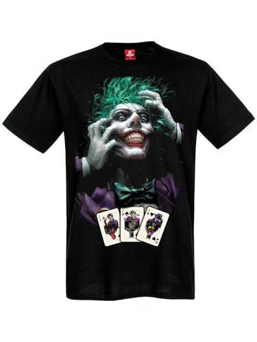 Batman Joker 3 Cards Herren T-Shirt schwarz, Größe:M von NP Nastrovje Potsdam