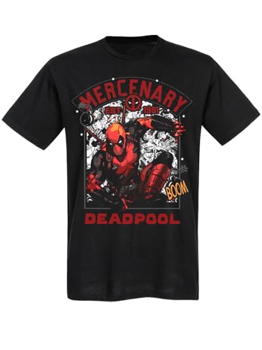 Deadpool Mercenary Herren T-Shirt schwarz, Größe:M von NP Nastrovje Potsdam