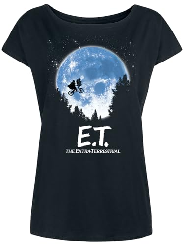 E.T. der Außerirdische Moon Damen Loose-Shirt schwarz, Größe:XL von NP Nastrovje Potsdam