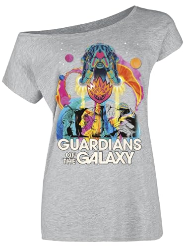 Guardians of The Galaxy Characters Damen Loose-Shirt grau meliert, Größe:M von NP Nastrovje Potsdam