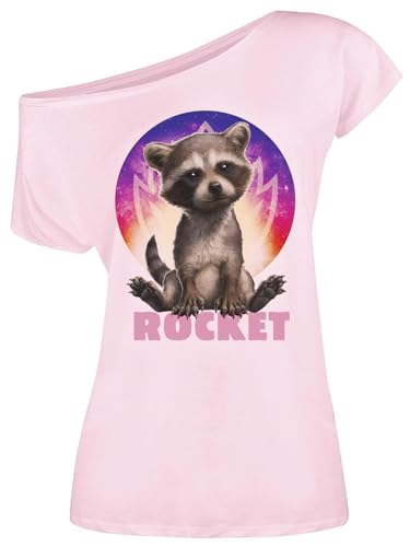 Guardians of The Galaxy Cute Rocket Damen Loose-Shirt lightpink, Größe:M von NP Nastrovje Potsdam