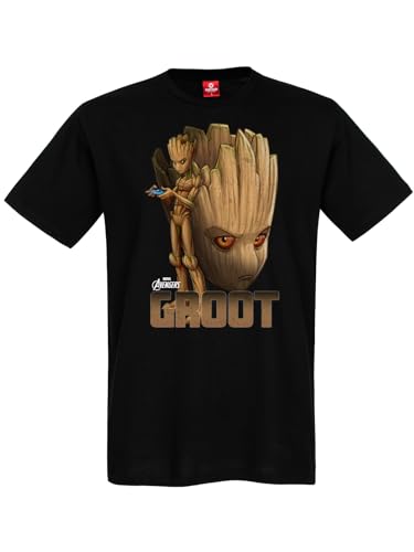 Guardians of The Galaxy Gaming Groot Herren T-Shirt schwarz, Größe:S von NP Nastrovje Potsdam