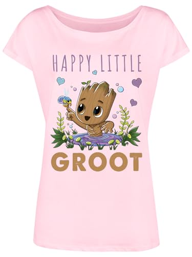 Guardians of The Galaxy Happy Little Groot Damen Loose-Shirt lightpink, Größe:M von NP Nastrovje Potsdam