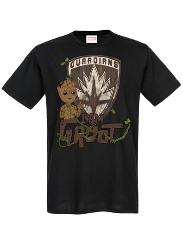 Guardians of The Galaxy I am Groot Herren T-Shirt schwarz, Größe:M von NP Nastrovje Potsdam