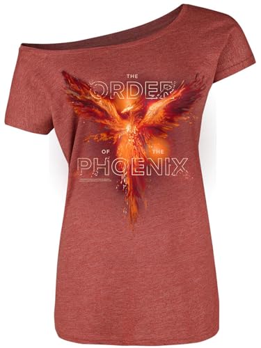 Harry Potter Order of The Phoenix Damen Loose-Shirt rot meliert, Größe:S von NP Nastrovje Potsdam
