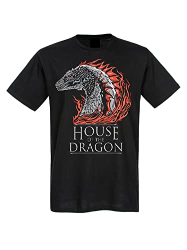 House of The Dragon Dragonfire Herren T-Shirt schwarz, Größe:L von NP Nastrovje Potsdam