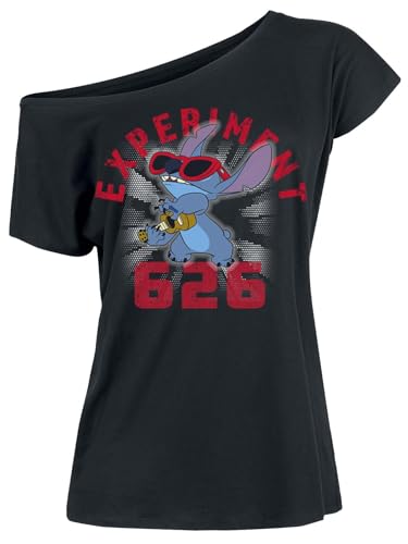 Lilo & Stitch 626 Damen Loose-Shirt schwarz, Größe:L von NP Nastrovje Potsdam