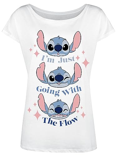 Lilo & Stitch Going with The Flow Damen Loose-Shirt Weiss, Größe:XXL Lilo & Stitch Going with The Flow Damen Loose-Shirt Weiss, Größe:XXL von NP Nastrovje Potsdam