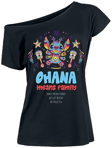 Lilo & Stitch Ohana Mexico Loose Shirt Female schwarz, Größe:S von NP Nastrovje Potsdam