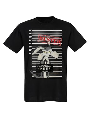 Looney Tunes Coyote Busted Herren T-Shirt schwarz, Größe:L von NP Nastrovje Potsdam