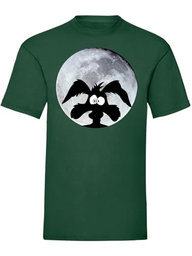 Looney Tunes Coyote Moonlight Herren T-Shirt flaschengrün, Größe:M von NP Nastrovje Potsdam
