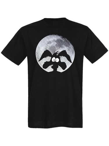 Looney Tunes Coyote Moonlight Herren T-Shirt schwarz, Größe:M von NP Nastrovje Potsdam