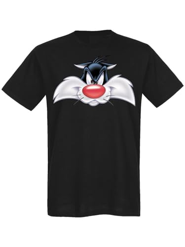 Looney Tunes Sylvester Herren T-Shirt schwarz, Größe:L von NP Nastrovje Potsdam