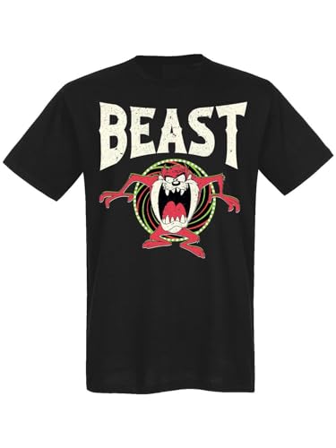 Looney Tunes Taz Beast Herren T-Shirt schwarz, Größe:L von NP Nastrovje Potsdam