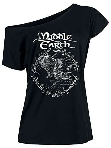 Lord of The Rings Middle Earth Damen Loose-Shirt schwarz, Größe:XXL von NP Nastrovje Potsdam