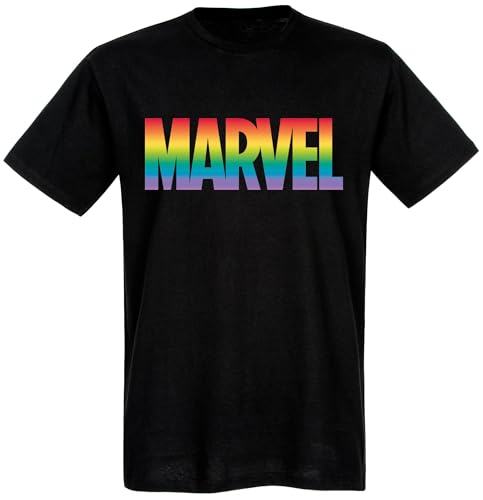 Marvel Pride Herren T-Shirt schwarz, Größe:S von NP Nastrovje Potsdam