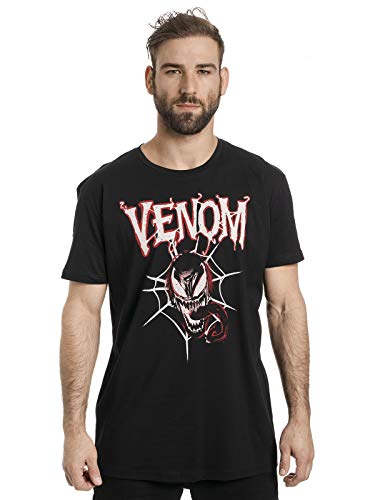 Marvel Venom Cobweg T-Shirt schwarz, Größe:XL von NP Nastrovje Potsdam