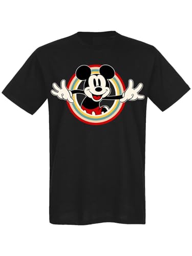 Mickey & Minnie Mouse Hello Herren T-Shirt schwarz, Größe:L von NP Nastrovje Potsdam