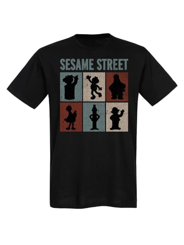 Sesamstrasse Characters Herren T-Shirt schwarz, Größe:M von NP Nastrovje Potsdam