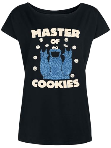 Sesamstrasse Master of Cookies Damen Loose-Shirt schwarz, Größe:XXL von NP Nastrovje Potsdam