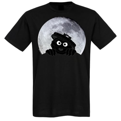 Sesamstrasse Oskar Moonnight Herren T-Shirt schwarz, Größe:L von NP Nastrovje Potsdam