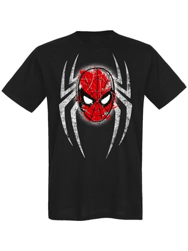 Spiderman Spider Mask T-Shirt Male schwarz, Größe:L von NP Nastrovje Potsdam