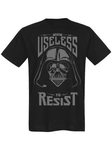 Star Wars Useless to Resist Herren T-Shirt schwarz, Größe:L von NP Nastrovje Potsdam