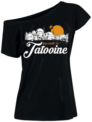 Star Wars Welcome to Tatooine Damen Loose-Shirt schwarz, Größe:L von NP Nastrovje Potsdam