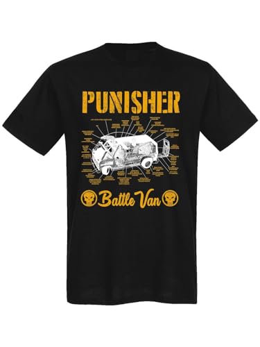 The Punisher Battle Van T-Shirt Male schwarz, Größe:XXL von NP Nastrovje Potsdam