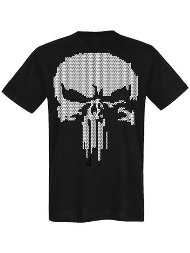 The Punisher Fake Knit T-Shirt Male schwarz, Größe:L von NP Nastrovje Potsdam