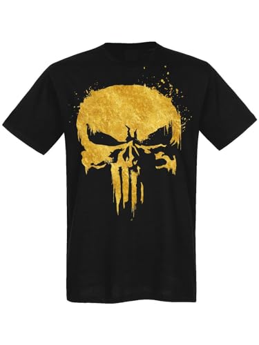 The Punisher Gold T-Shirt Male schwarz, Größe:L von NP Nastrovje Potsdam