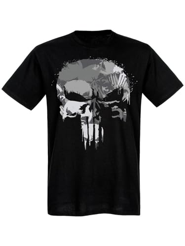 The Punisher Skull Herren T-Shirt schwarz, Größe:L von NP Nastrovje Potsdam