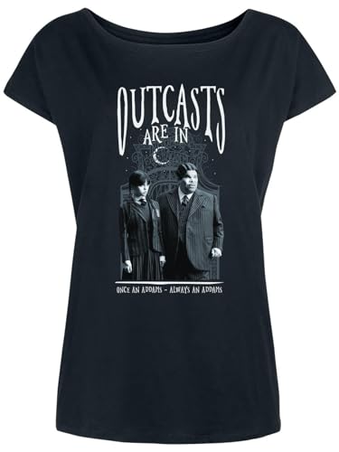 Wednesday Outcasts Are In Damen Loose-Shirt schwarz, Größe:M von NP Nastrovje Potsdam
