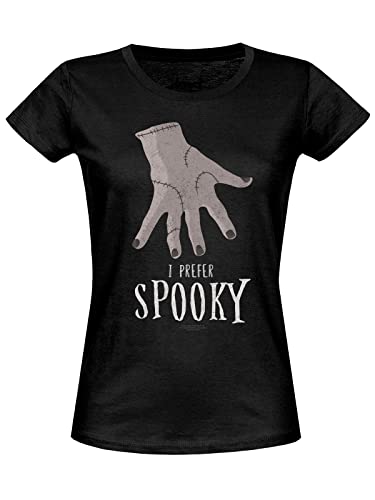 Wednesday Spooky Damen T-Shirt Schwarz Gr. M von NP Nastrovje Potsdam