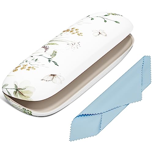 NPOOYI Damen YJH-04 Brillenetui, Blühender Schmetterling, 6 x 2 x 1.34 Inch von NPOOYI