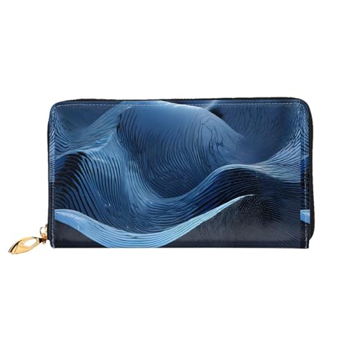 NPOREJKNGF Abstrakte polygonale Ledergeldbörse für modisch bedruckte Geldbörse mit mehreren Kartenfächern, Münzfach mit Reißverschluss und Ausweisfenster, Schwarz , Einheitsgröße von NPOREJKNGF