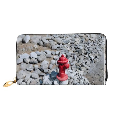 NPOREJKNGF Stilvolle Ledergeldbörse für modisch bedruckte Geldbörse mit mehreren Kartenfächern, Münzfach mit Reißverschluss und Ausweisfenster, Schwarz , Einheitsgröße von NPOREJKNGF